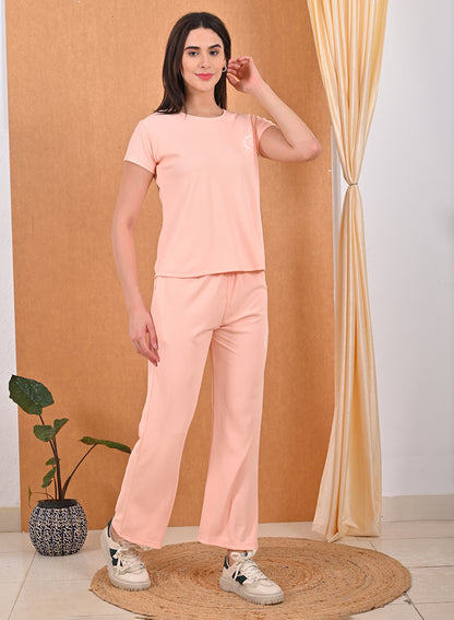 Womens Printed Travel Wear - Peach