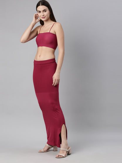 Womens Saree shapewear - Burgundy