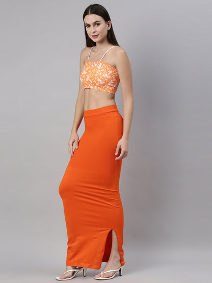 Womens Saree Shapewear - Orange