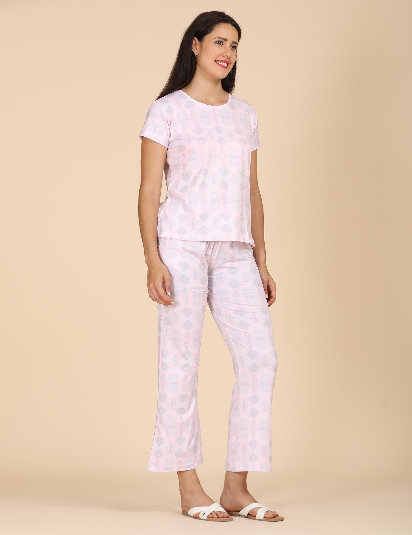 Womens Printed Travel Wear - Pink