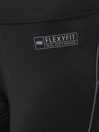 Black/Grey Flexi Fit Active Capri