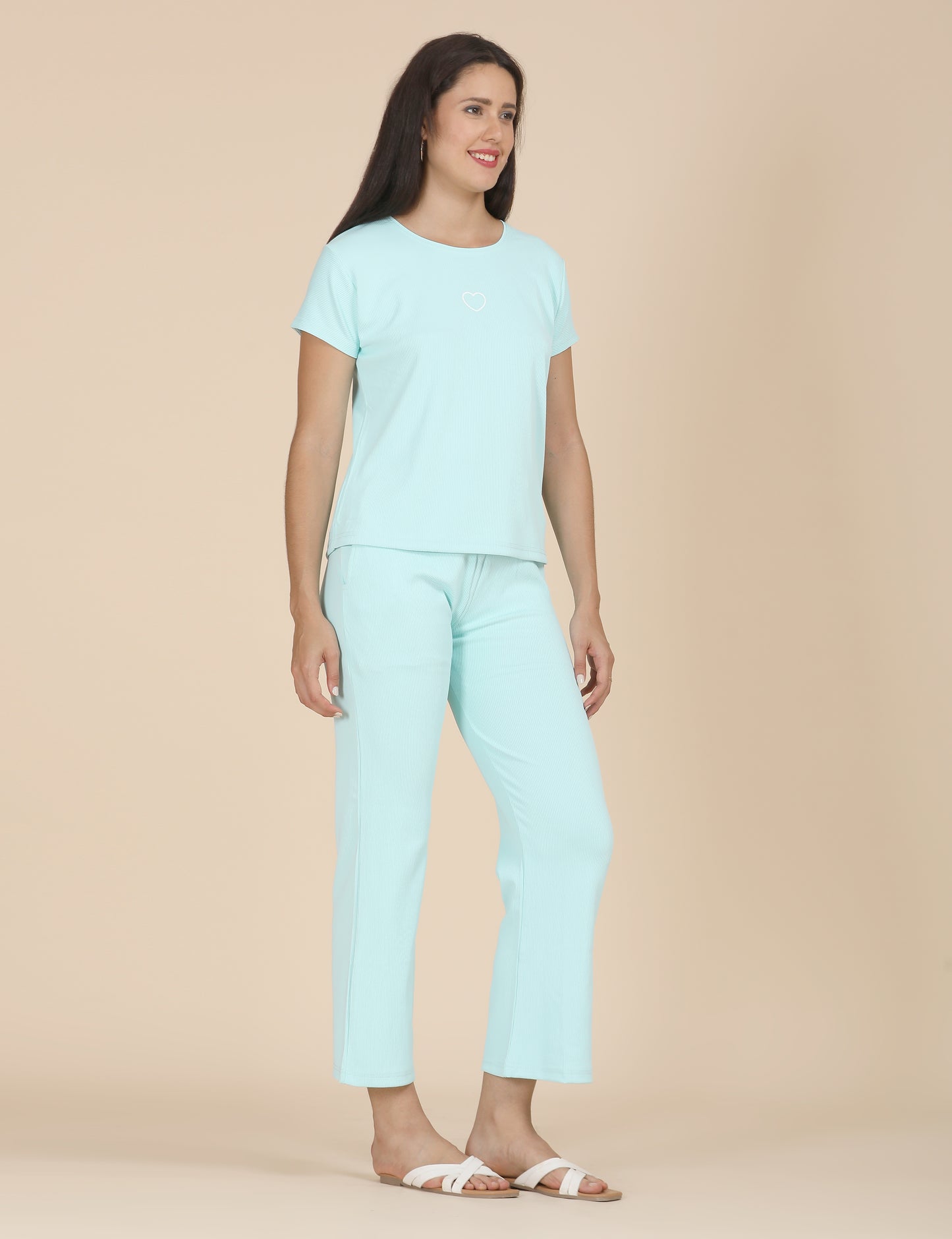 Womens Printed Travel Wear - Aqua