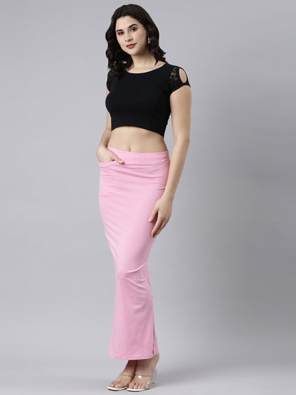 Pink-Colored Stretchable Saree Shaper