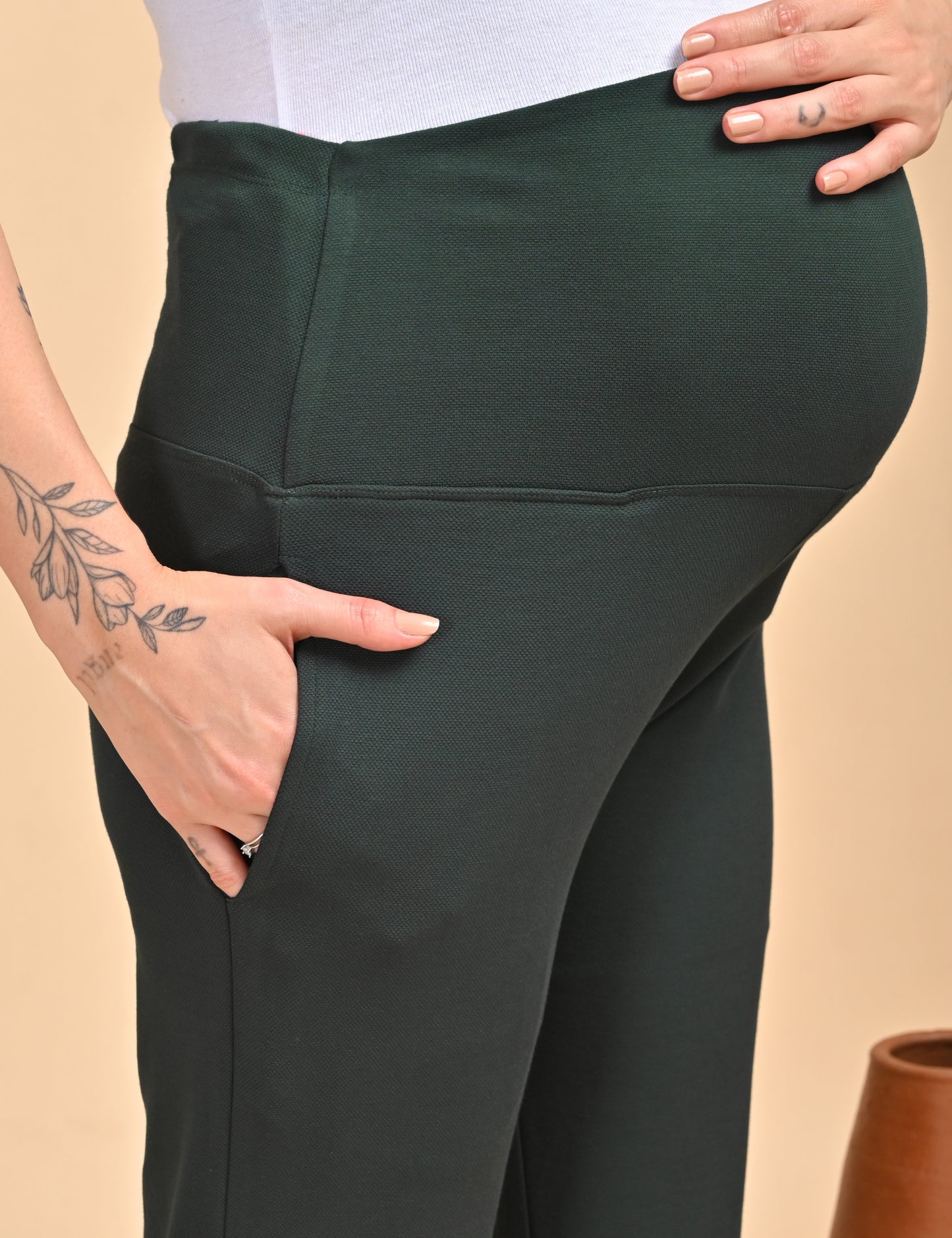 Womens Maternity Pant - Green