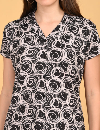 Womens Front Open Travel Wear - Black