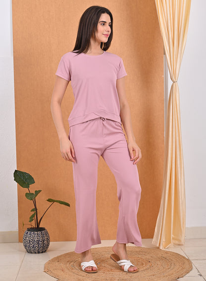 Womens Solid Travel Wear - Pink