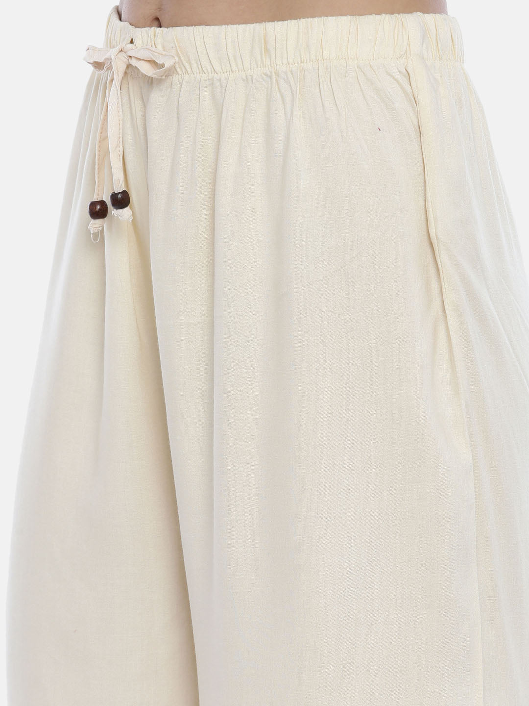 Mid Rise Straight Palazzo - Off White