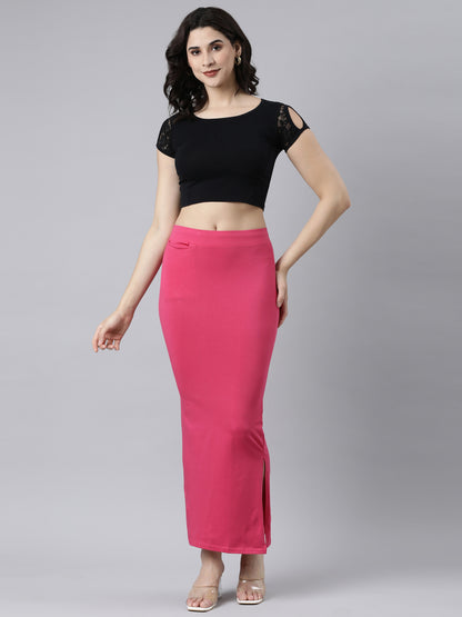 Fuchsia-Colored Stretchable Saree Shaper