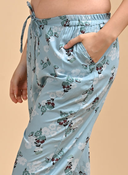 Womens Printed Co Ord Set - Sea Green