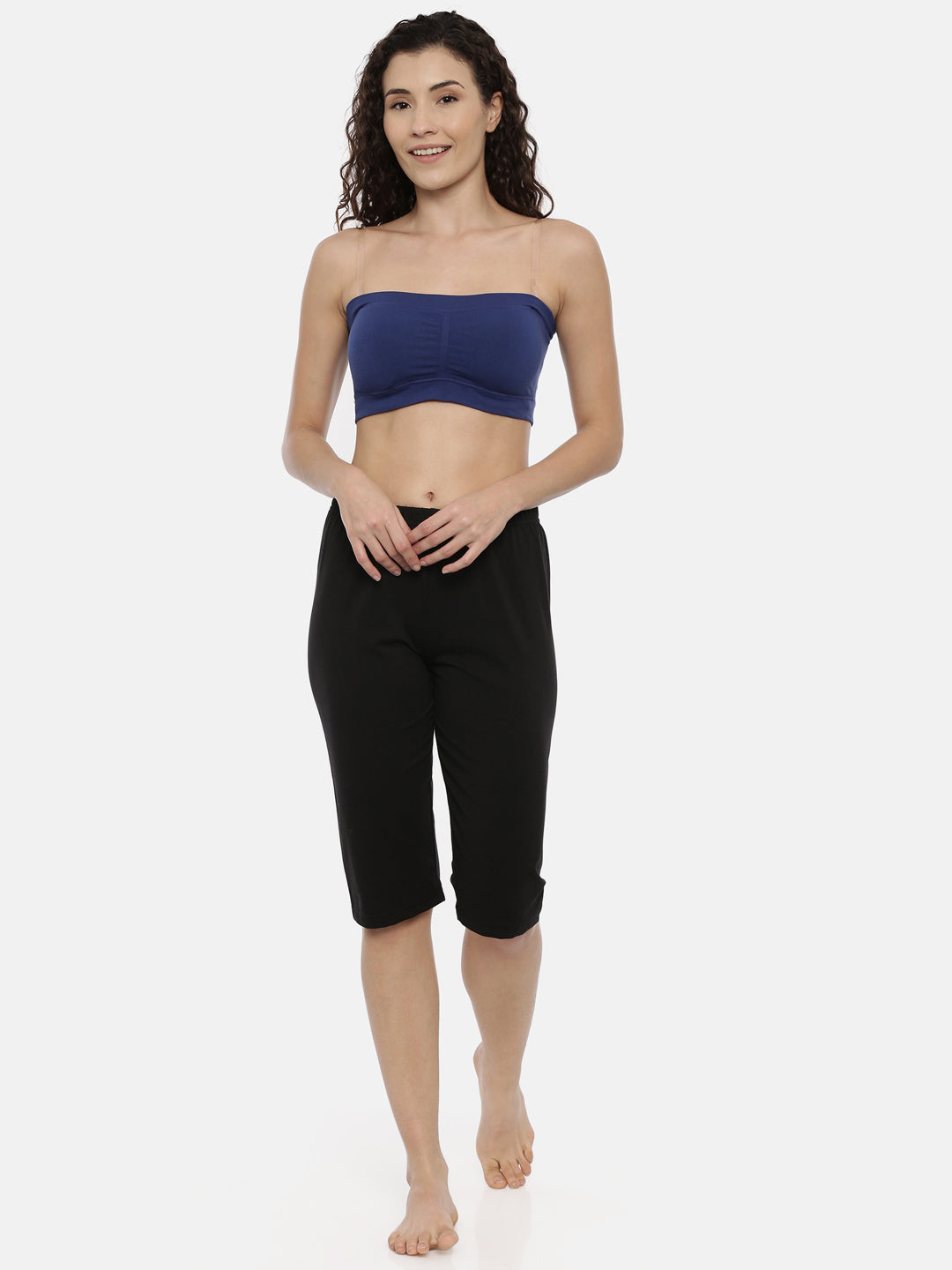 Womens Padded Tube Top - Navy Blue – MINELLI FASHION