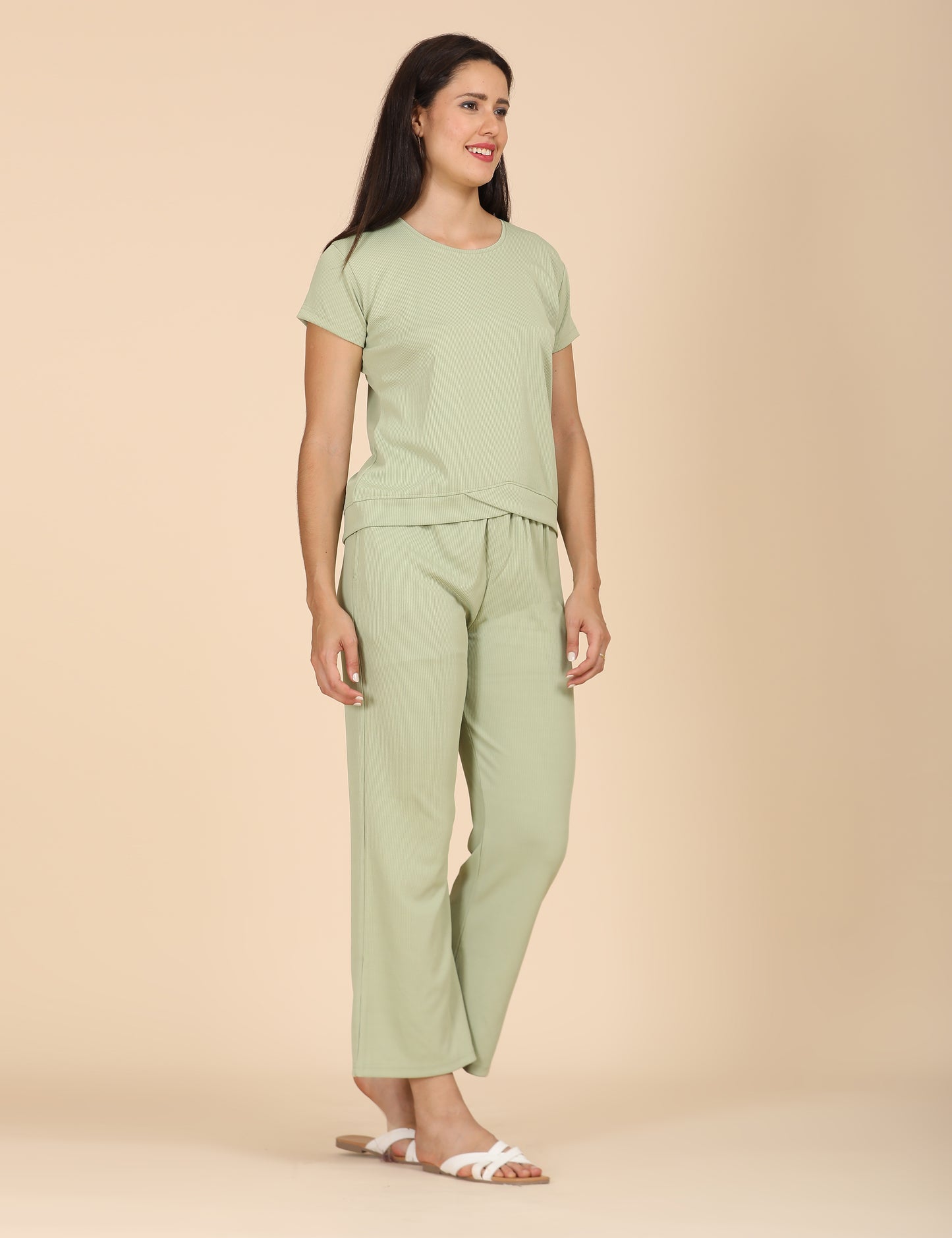 Womens Solid Travel Wear - Green