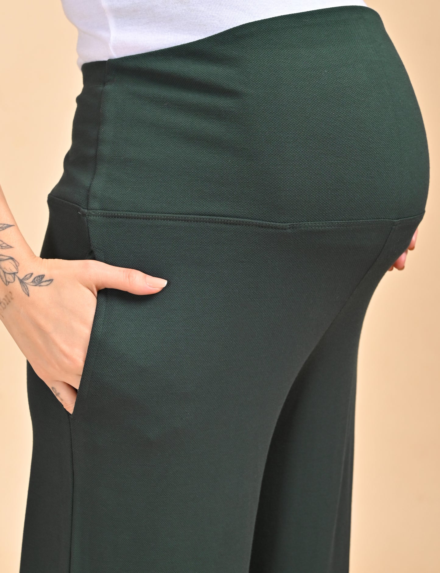 Womens Maternity Palazzo - Green