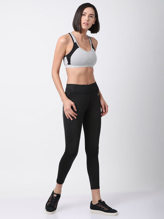 Black/Grey Flexi Fit Active Trackpant