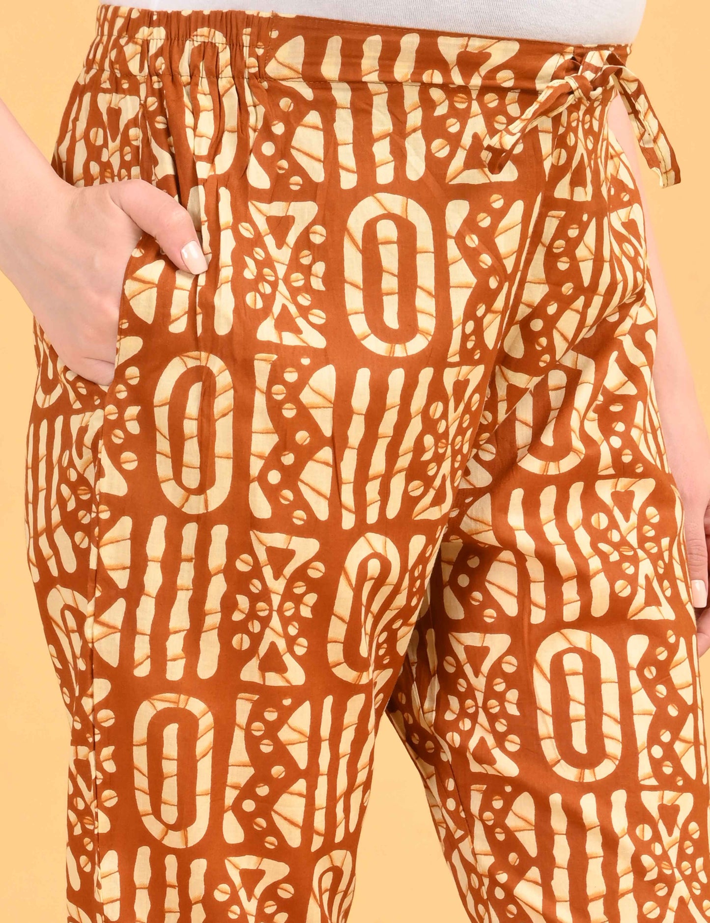 Womens Maternity Kurti Pant Set - Mustard