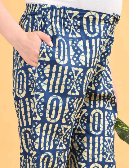 Womens Maternity Kurti Pant Set - Blue