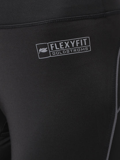 Black/Grey Flexi Fit Active Trackpant