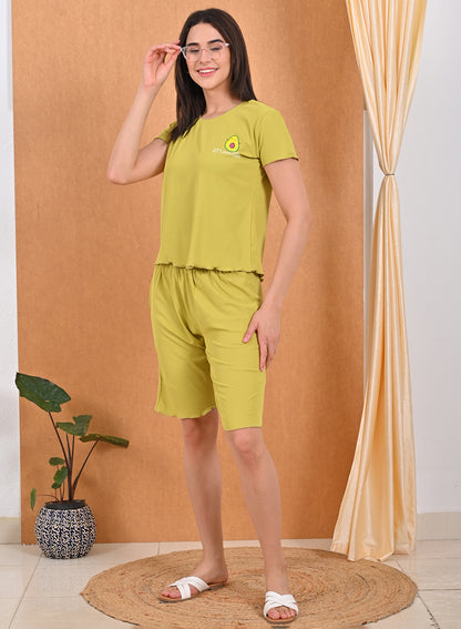 Womens Printed Travel Wear - Yellow