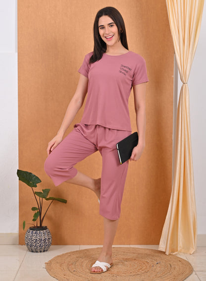 Womens Printed Travel Wear - D Pink