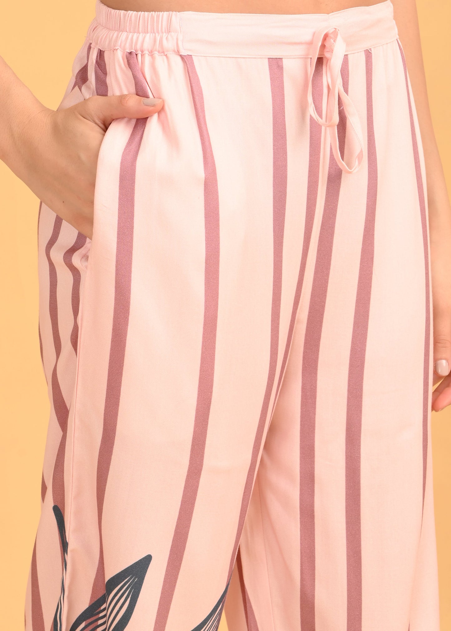 Pink-Colored Printed Co-Ord Set