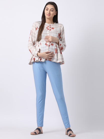 Womens Maternity Jegging - Sky Blue