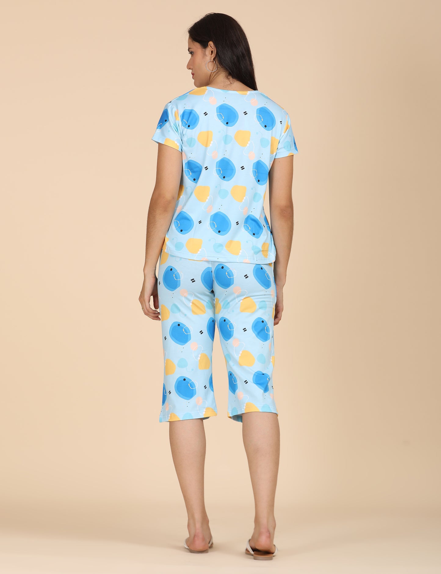 Womens Printed Travel Wear - Aqua