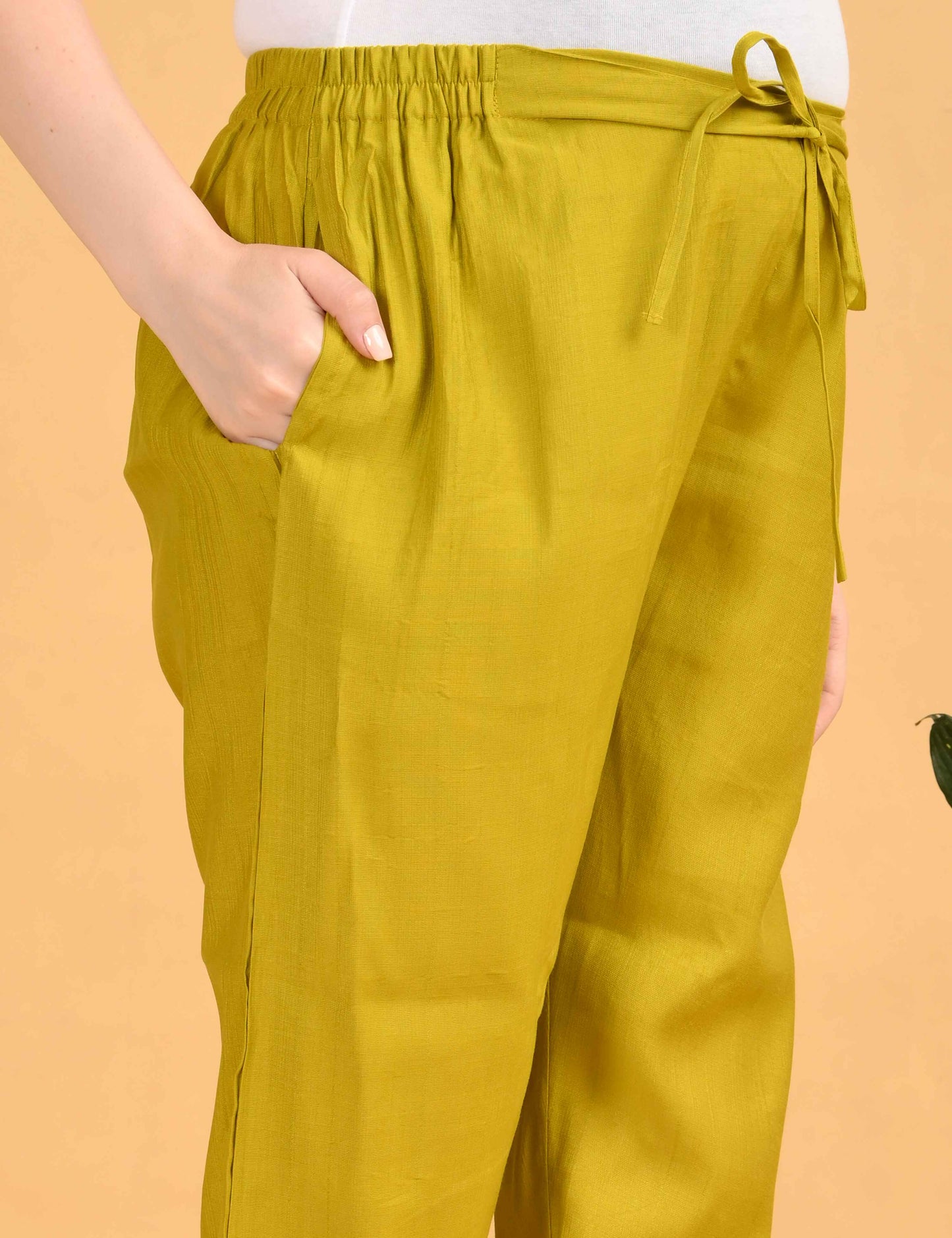 Womens Maternity Kurti Pant Set - Mehndi