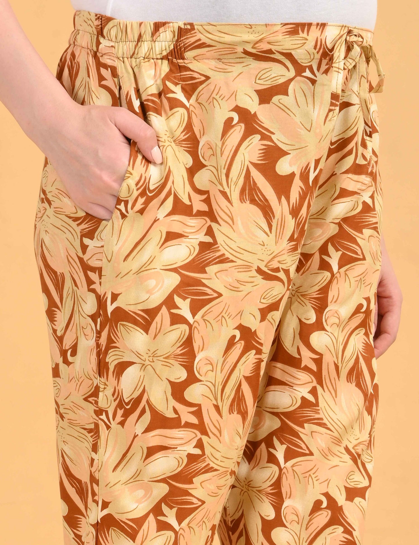 Womens Maternity Kurti Pant Set - Mustard