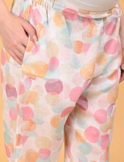 Womens Maternity Kurti Pant Set - Multi