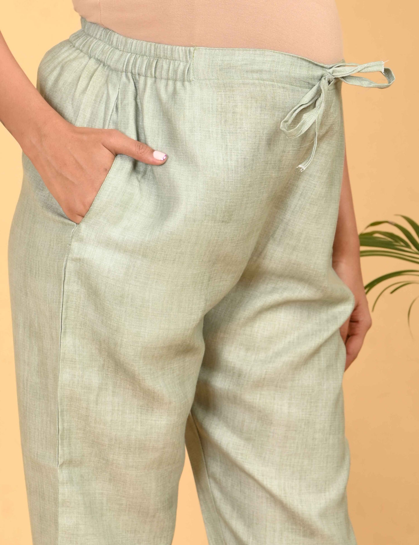 Womens Maternity Kurti Pant Set - Grey