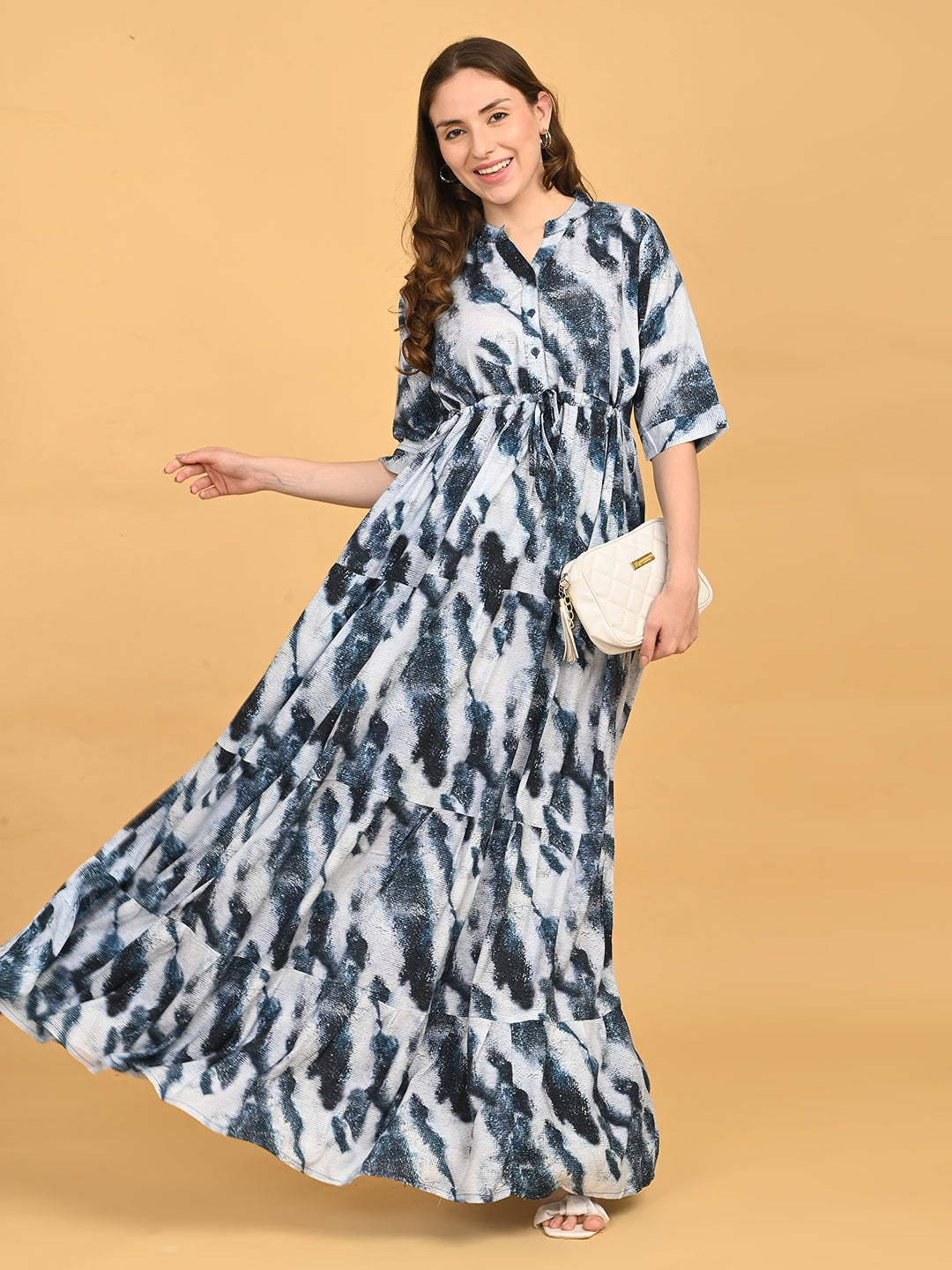 Blue-Colored Premium Flare Gown
