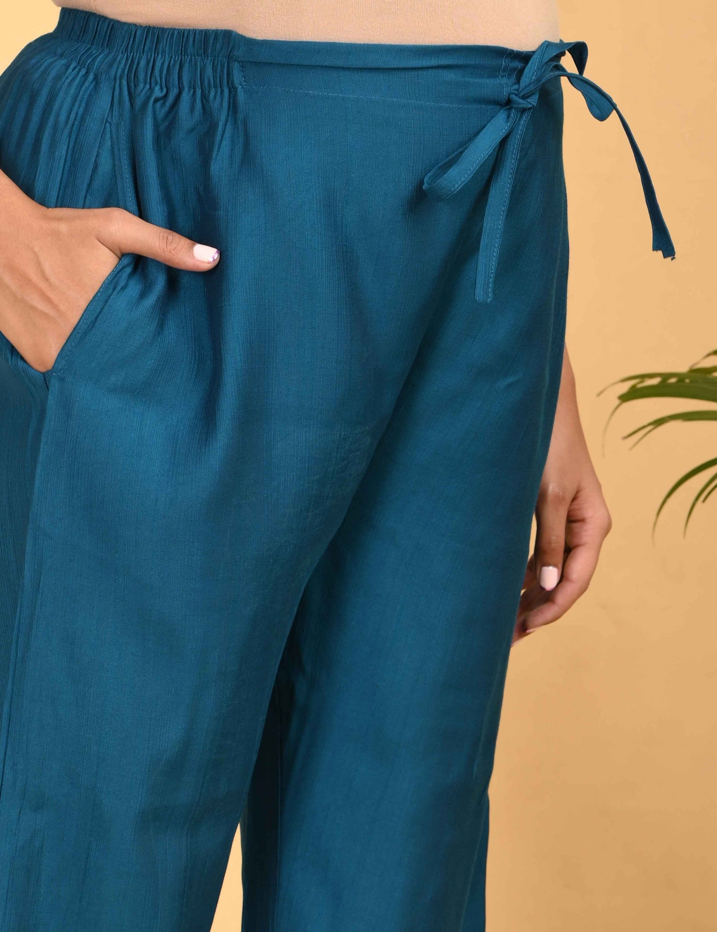 Womens Maternity Kurti Pant Set - Indigo