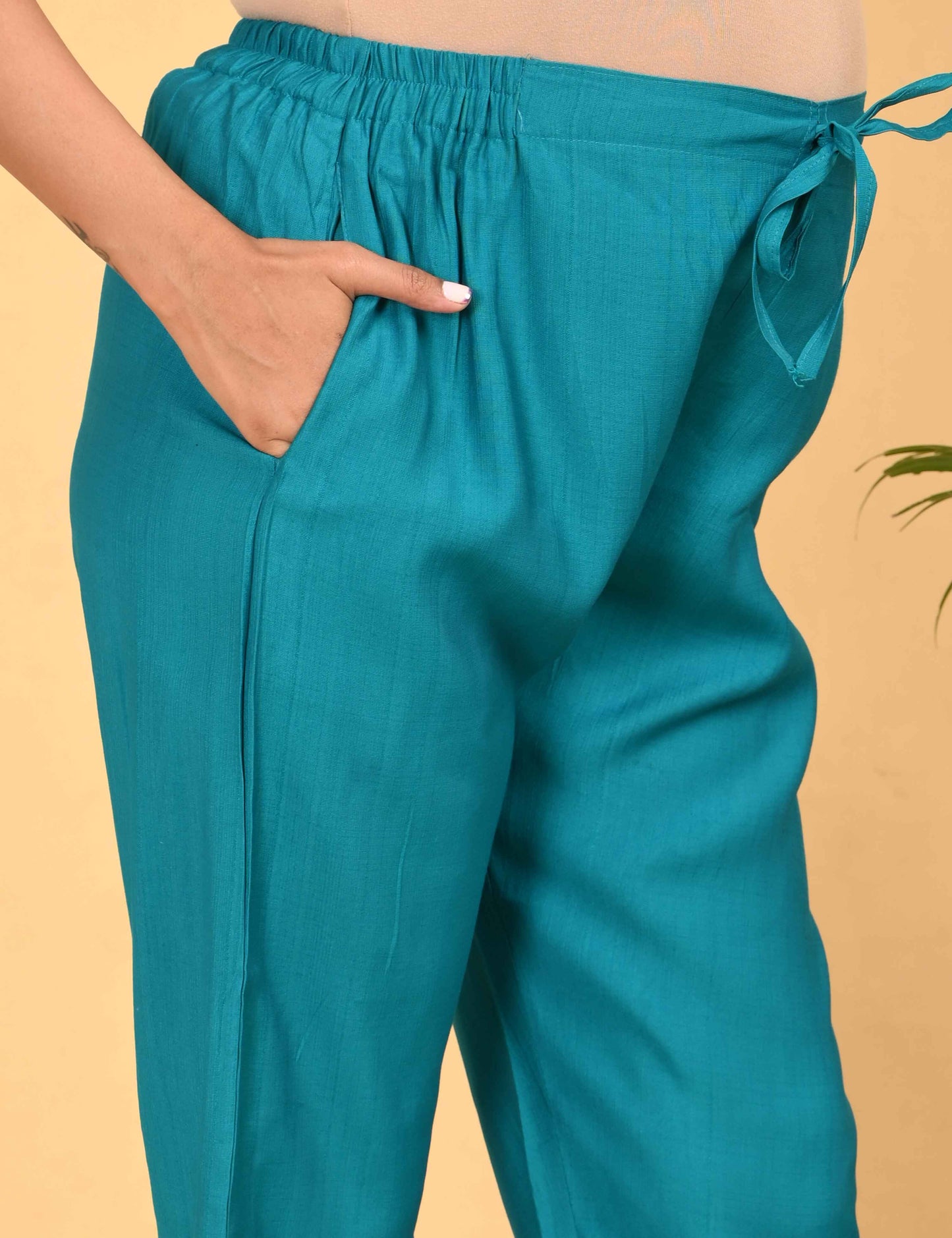 Womens Maternity Kurti Pant Set - Turquoise