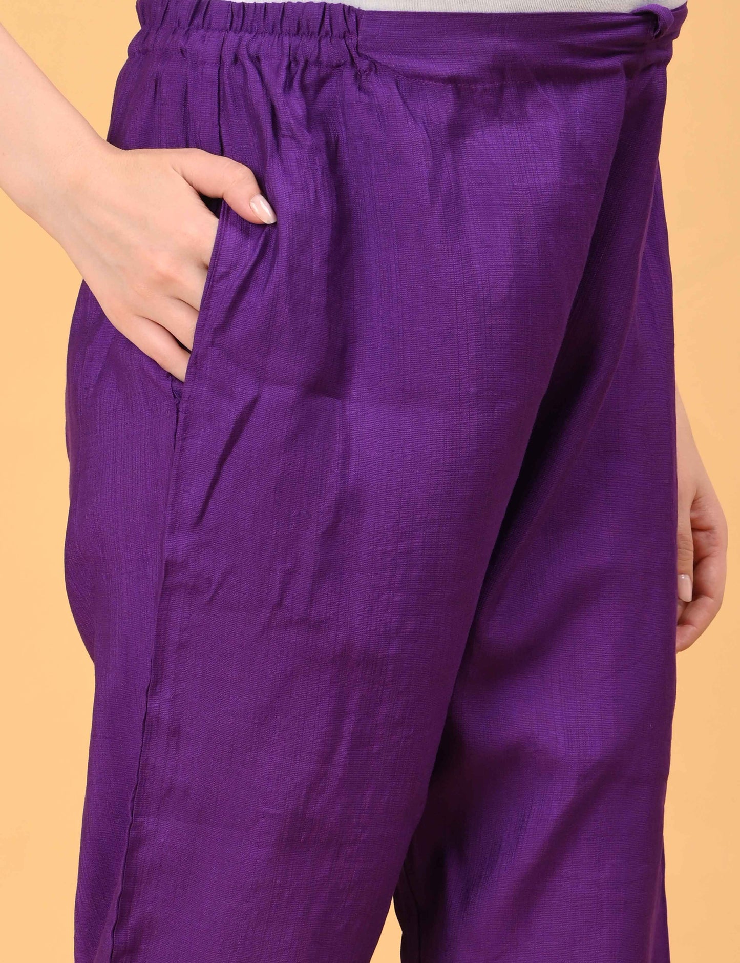 Womens Maternity Kurti Pant Set - Purple