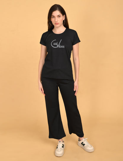 Womens Printed Travel Wear - Charcoal