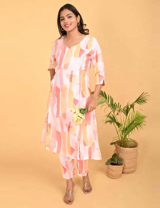 Womens Maternity Kurti Pant Set - Multi