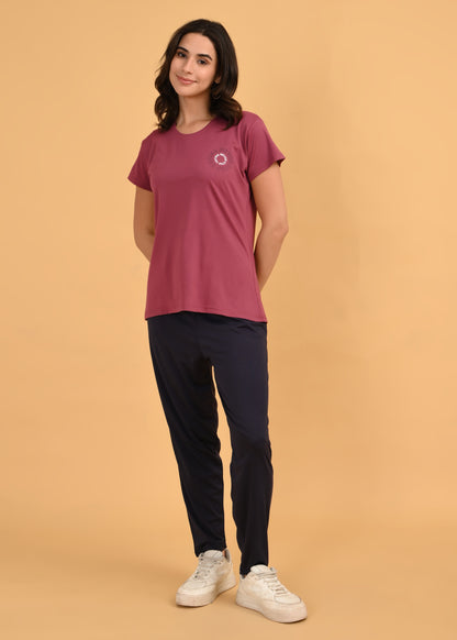 Womens Printed Travel Wear - D Peach