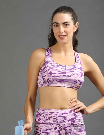 Womens Sports Bra with Removable Pads - L Magenta