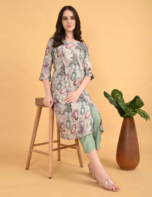 Womens Maternity Kurti Pant Set - Multi