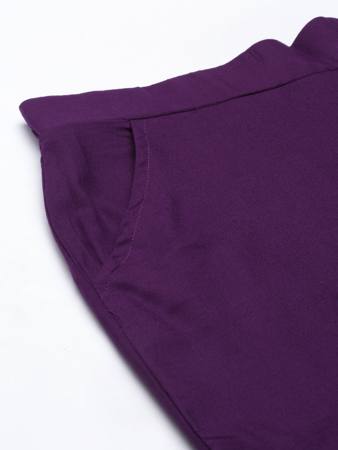 Womens Solid Pencil Pant - Purple