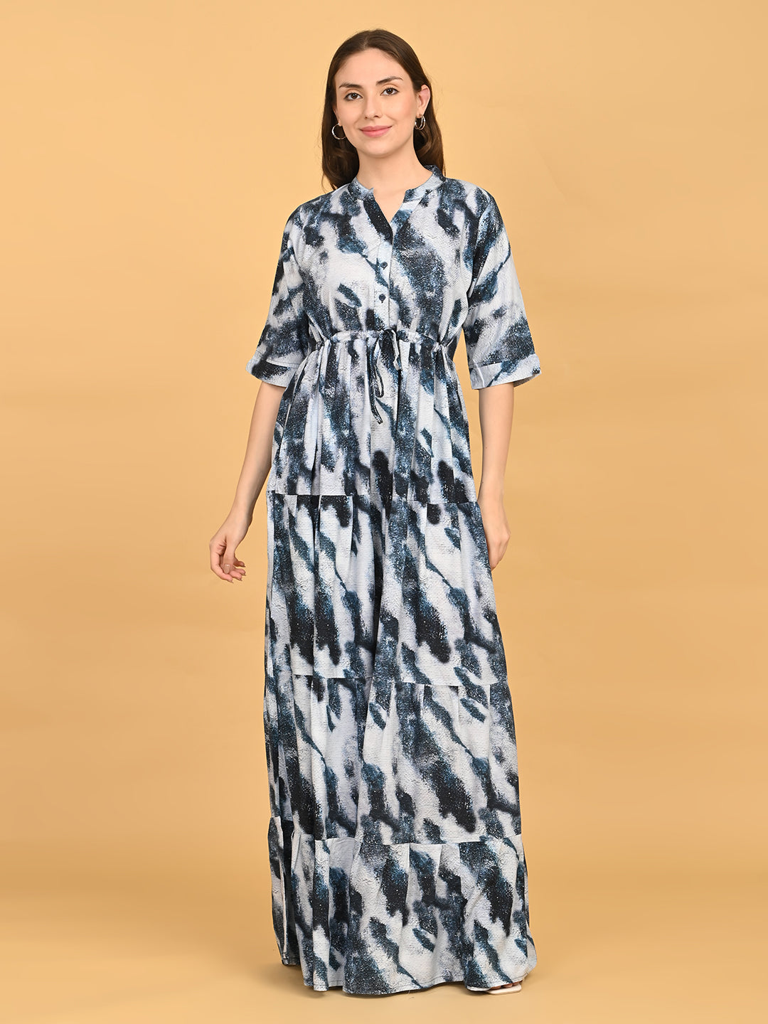 Blue-Colored Premium Flare Gown