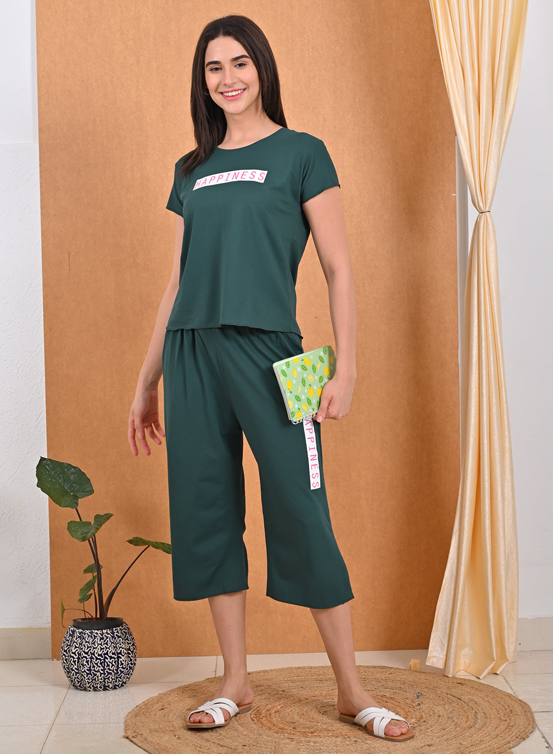 Womens Printed Travel Wear - Green