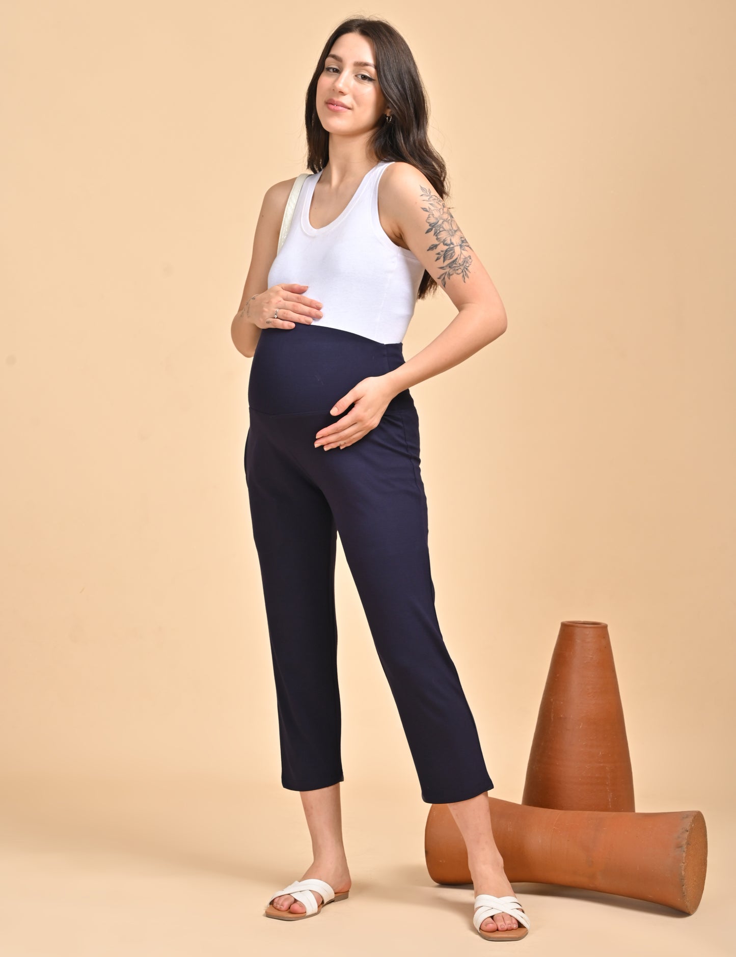 Womens Maternity Pant - Navy Blue