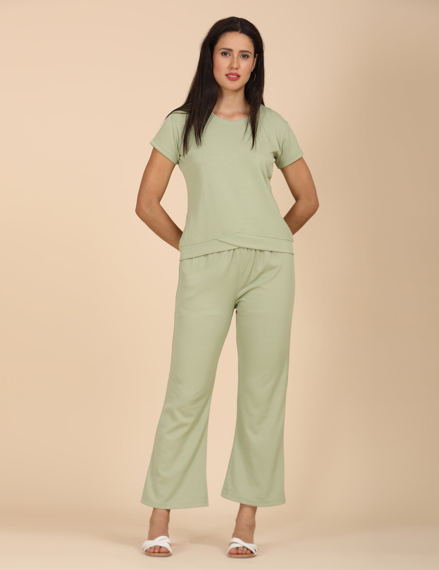 Womens Solid Travel Wear - Green