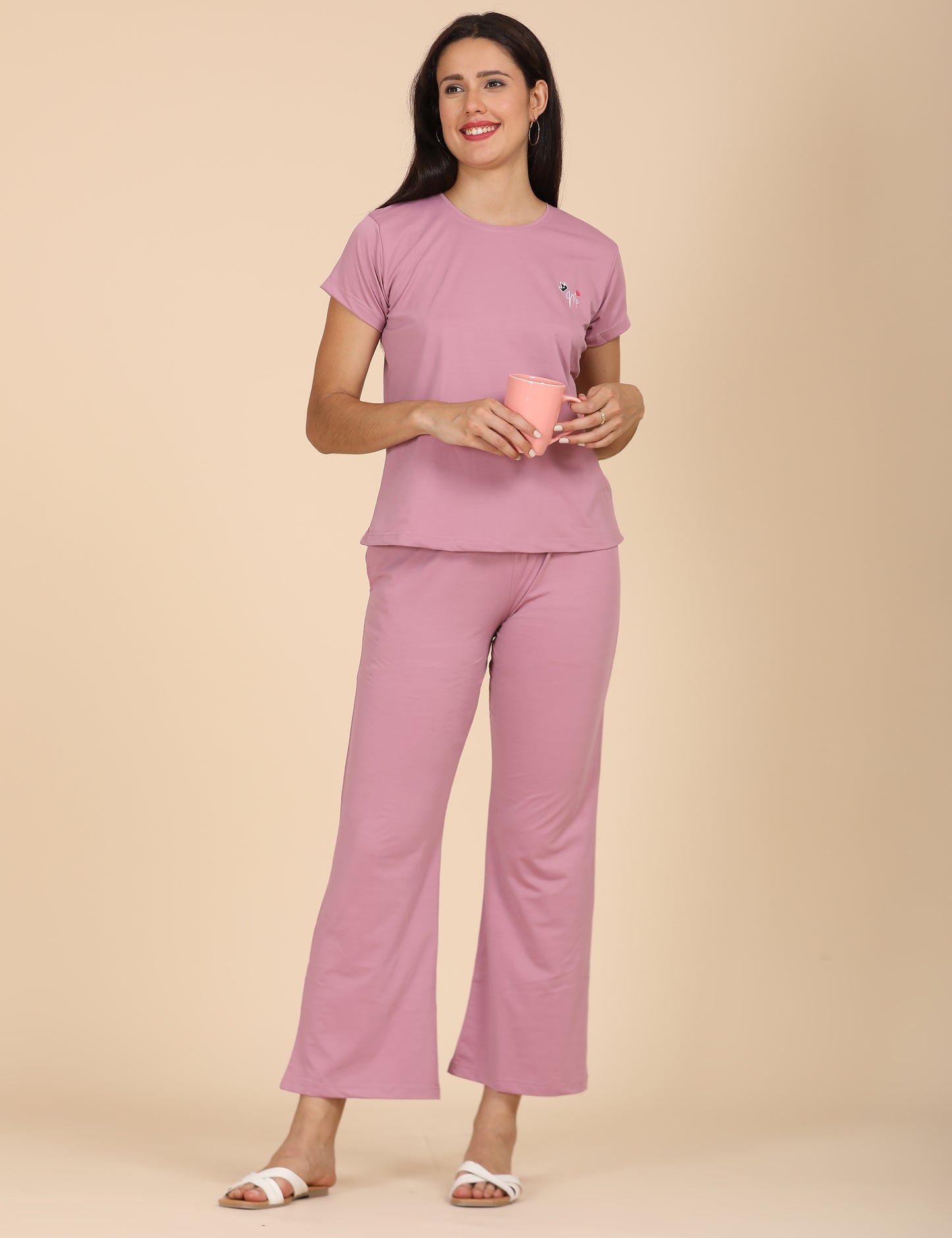 Womens Printed Travel Wear - Pink