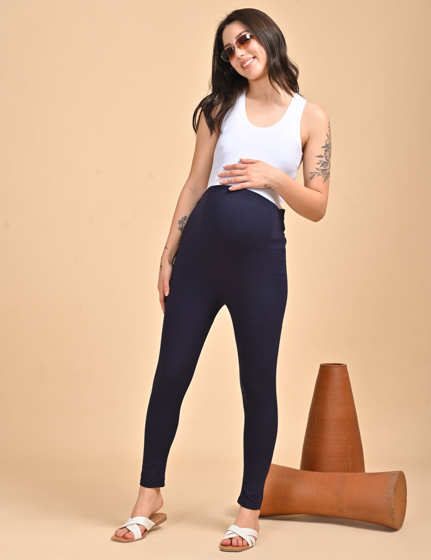 Womens Maternity Legging - Navy