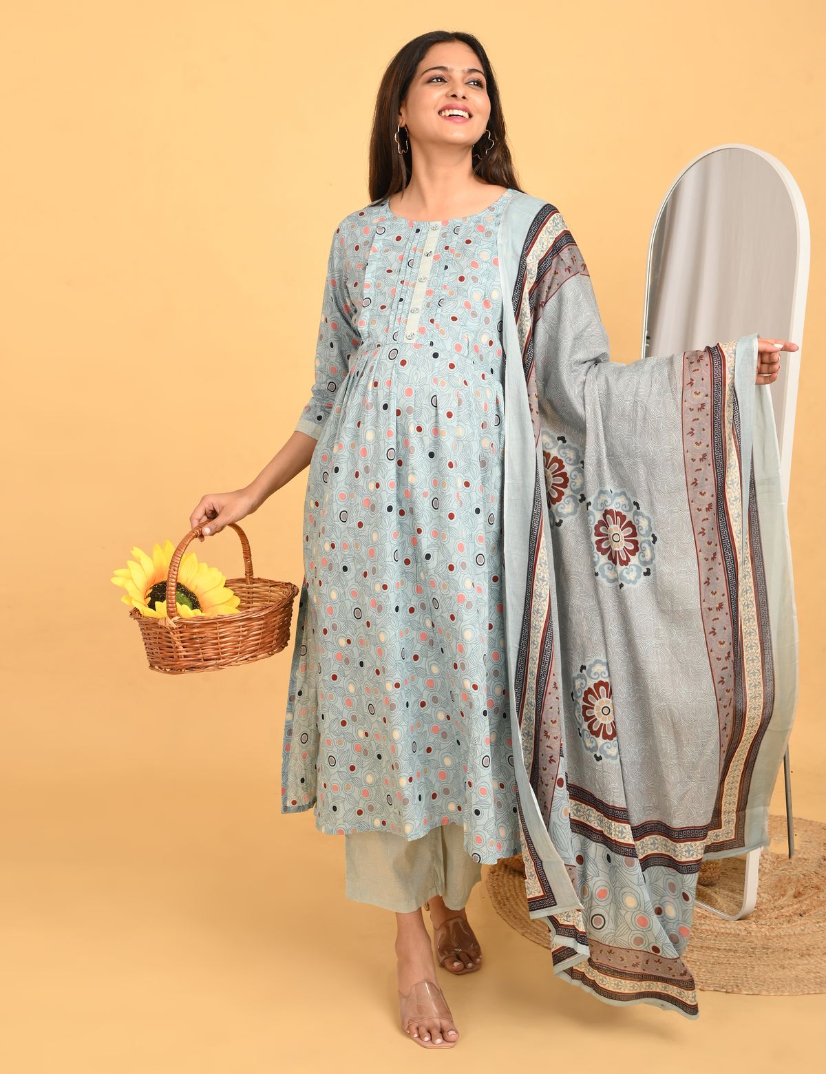 Womens Maternity SKD Set - Grey