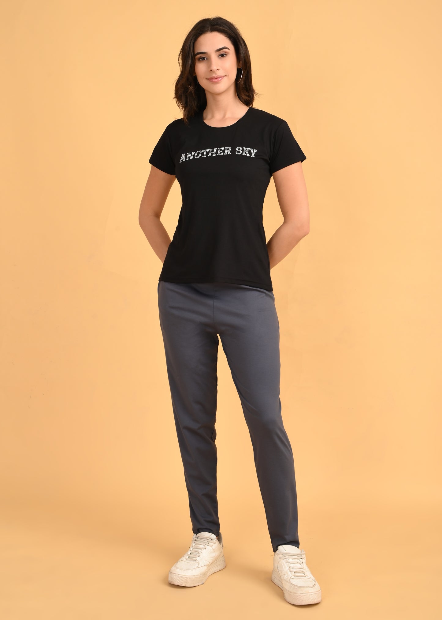 Womens Printed Travel Wear - Black