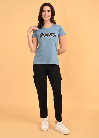Womens Printed Travel Wear - Grey