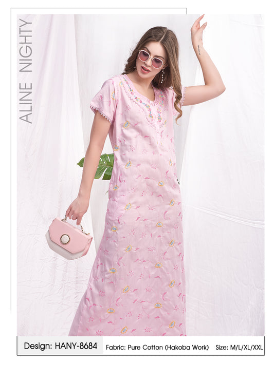 Womens Aline Hakoba Nightdress - Pink