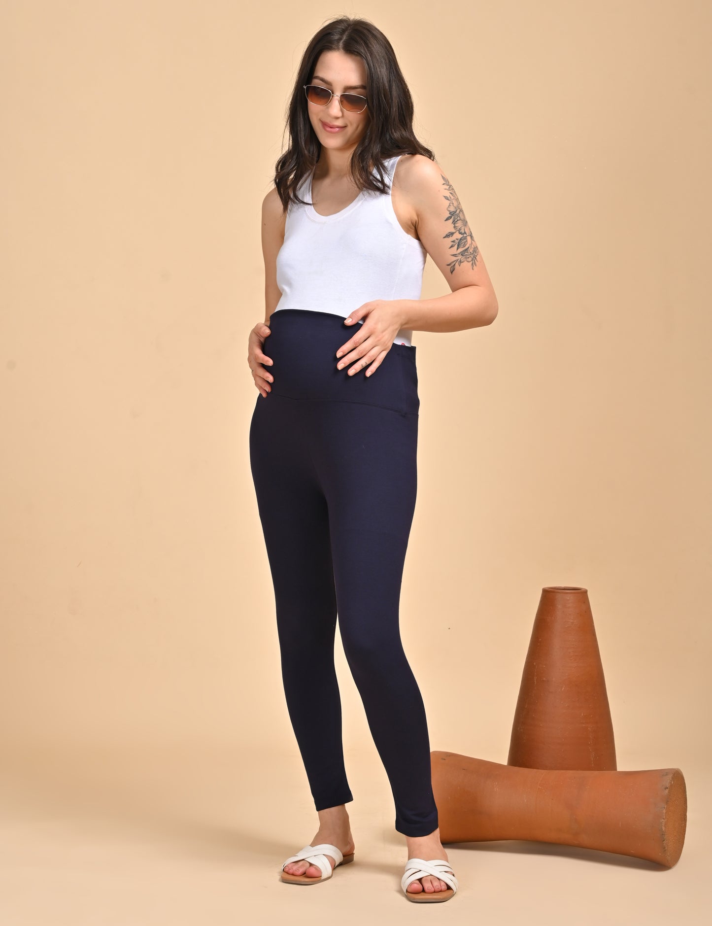 Womens Maternity Legging - Navy